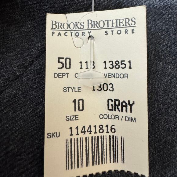Brooks Brothers Wool Knit Charcoal Blazer Size 10 NWT - Picture 9 of 11